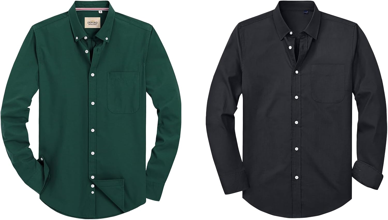 Alimens & Gentle Mens Oxford Shirt Long Sleeve Stretch Button Down Shirts with Pocket Casual