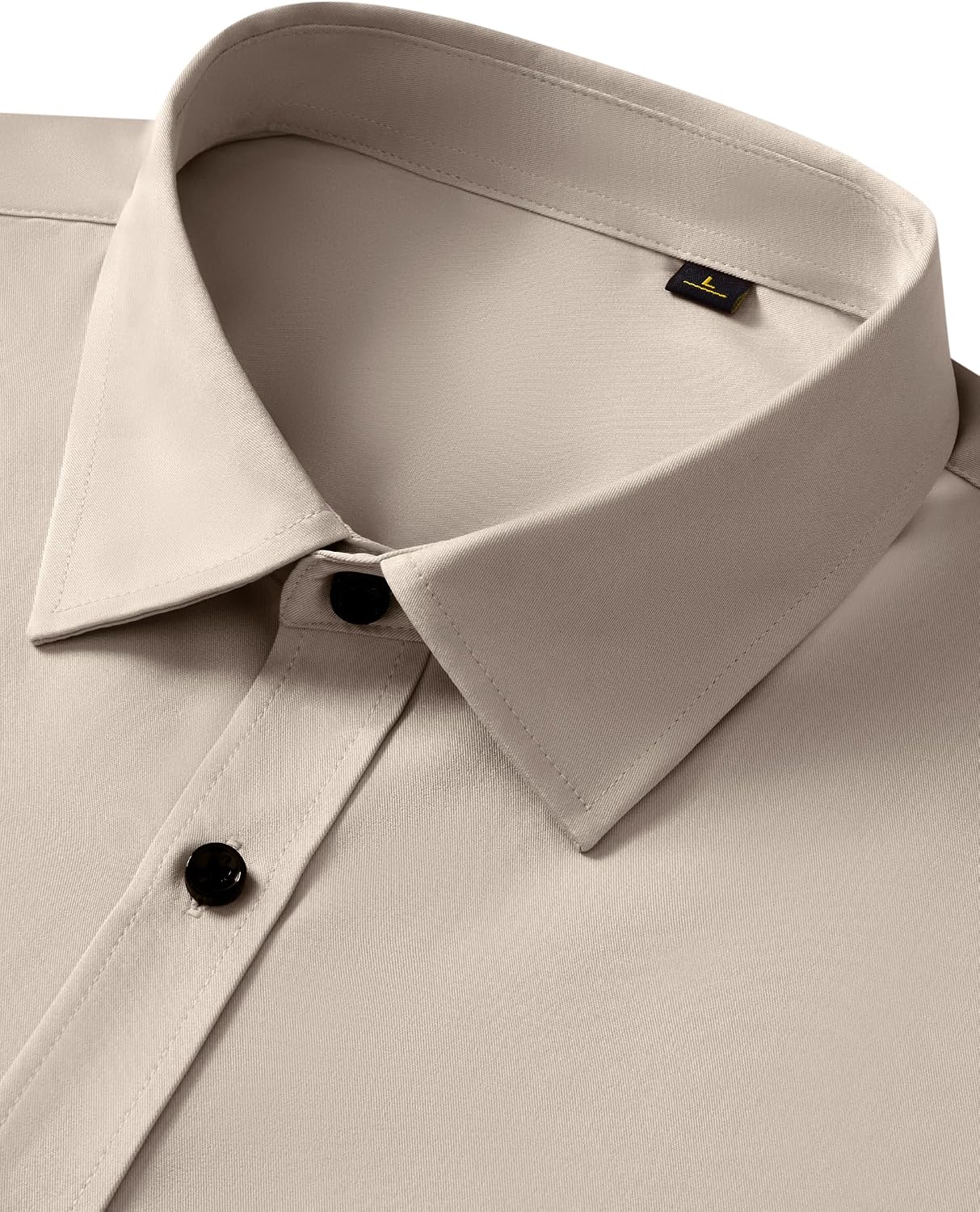 Mens Dress Shirts Odor Resistant Long Sleeve Button Down Shirt, Stretchy
