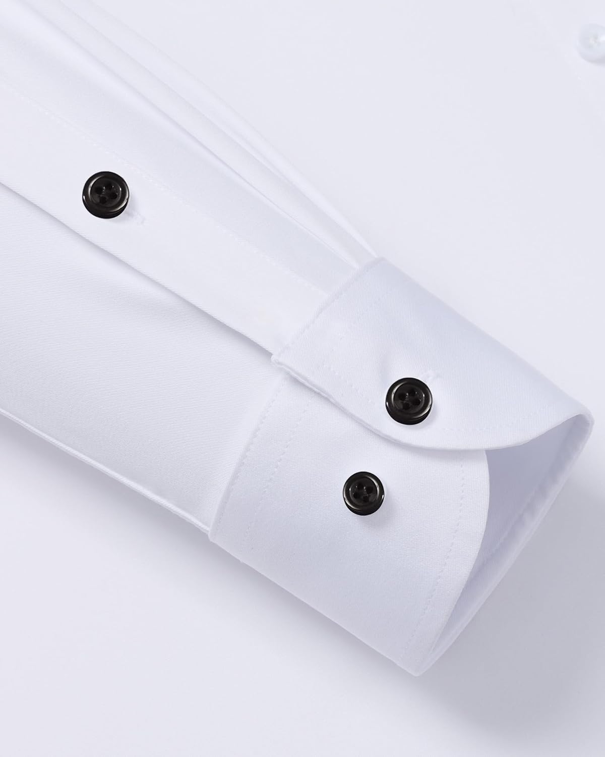 Mens Dress Shirt Long Sleeve Wrinkle Free Stretch Button Down Shirts White