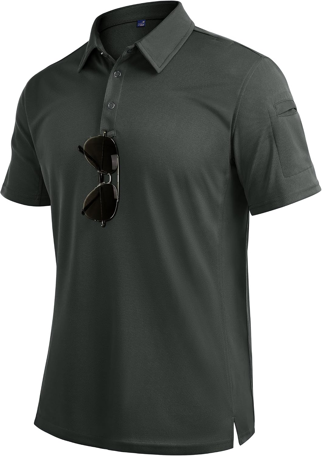 Mens Polo Shirts Tactical Dry Fit Golf Shirt Stretch Casual Tops Tennis
