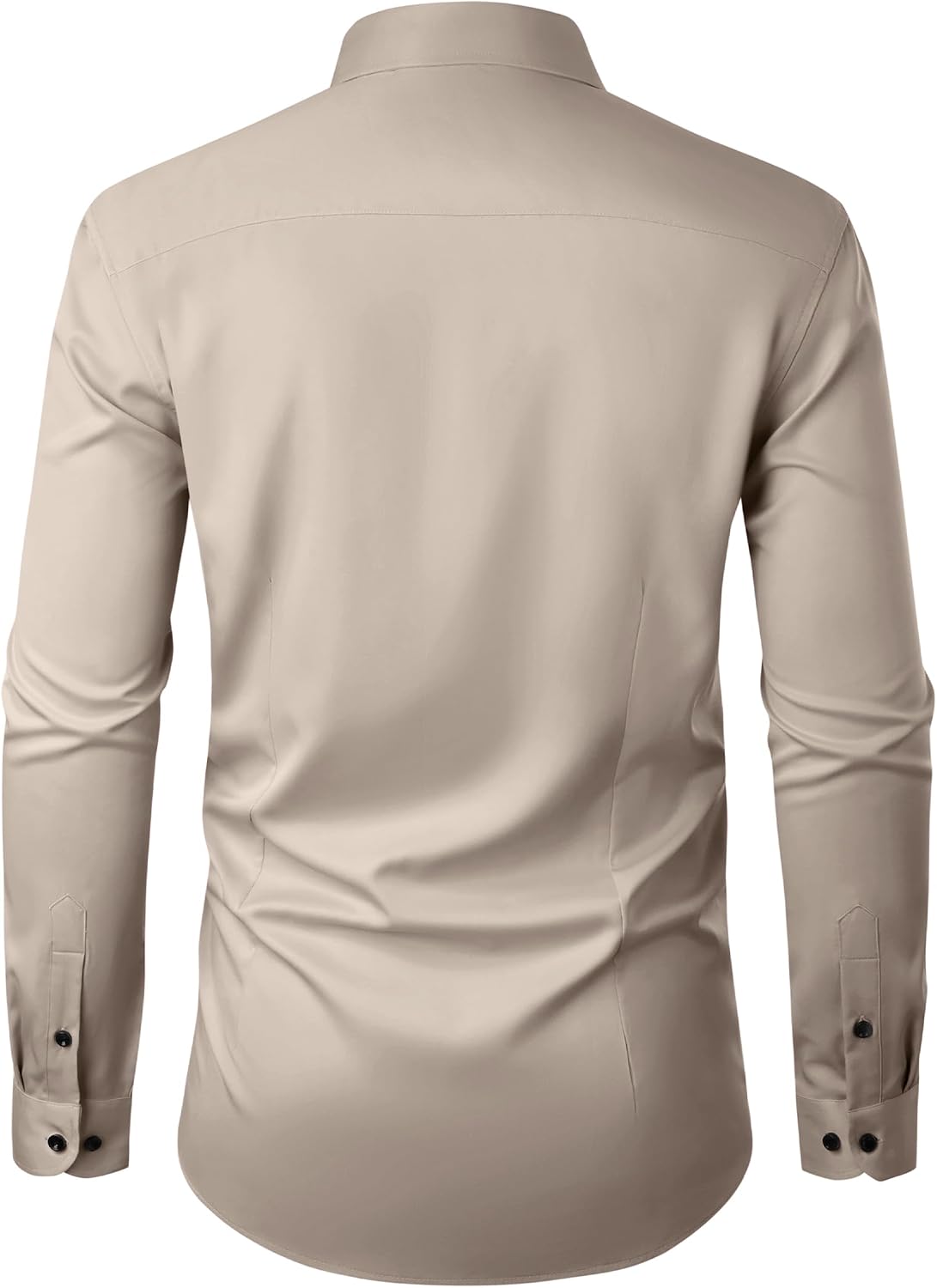 Mens Dress Shirts Odor Resistant Long Sleeve Button Down Shirt, Stretchy