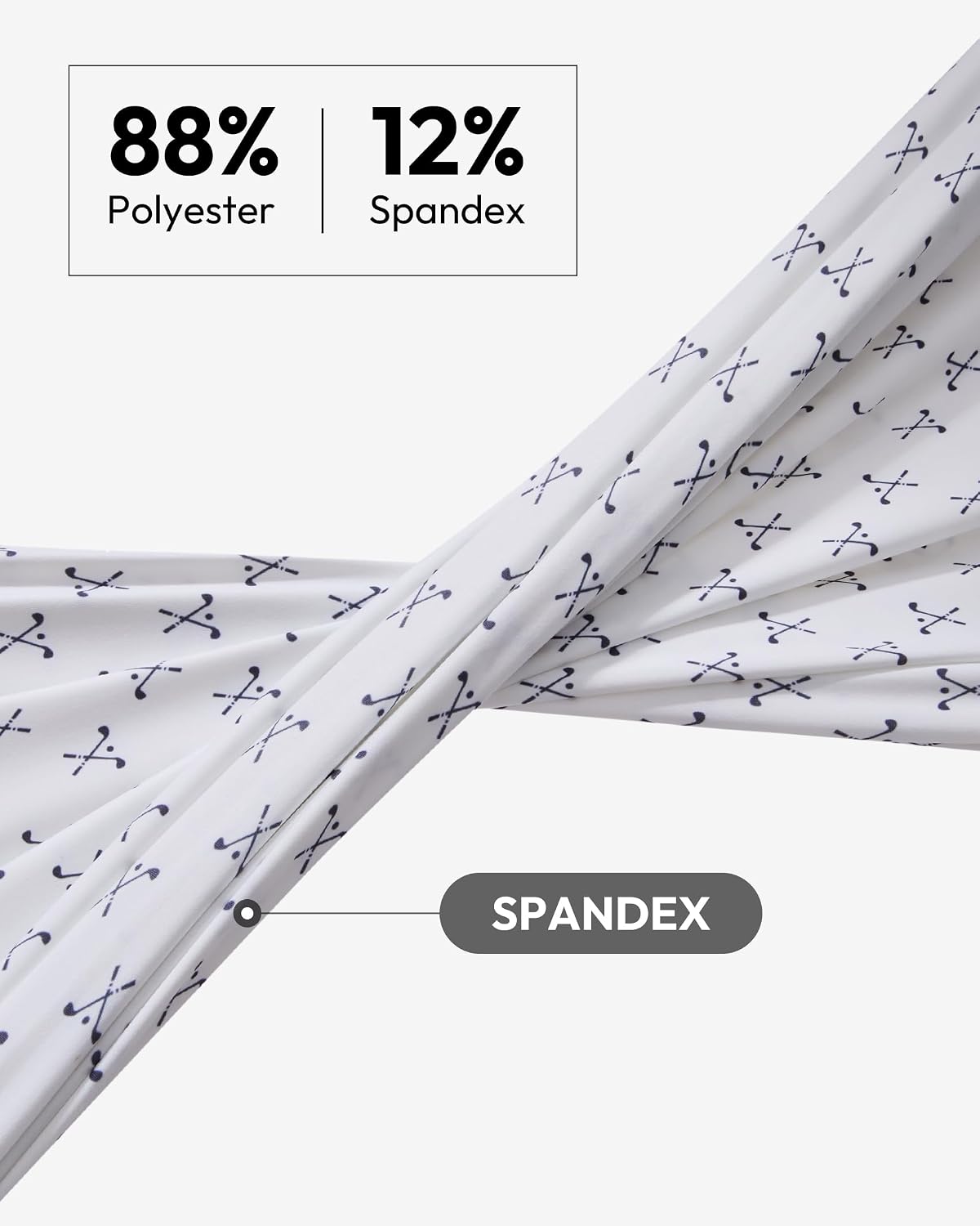Mens Polo Shirts Dry Fit Breathable Printed Golf Shirt Summer White Golf