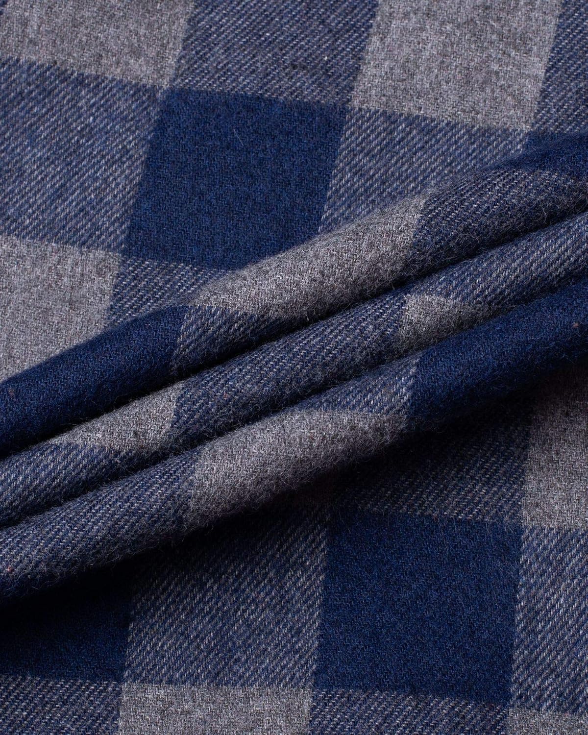Mens Flannel Pajama Pants Plaid Heavyweight Cotton PJs Bottoms Sleepwear Grey Navy