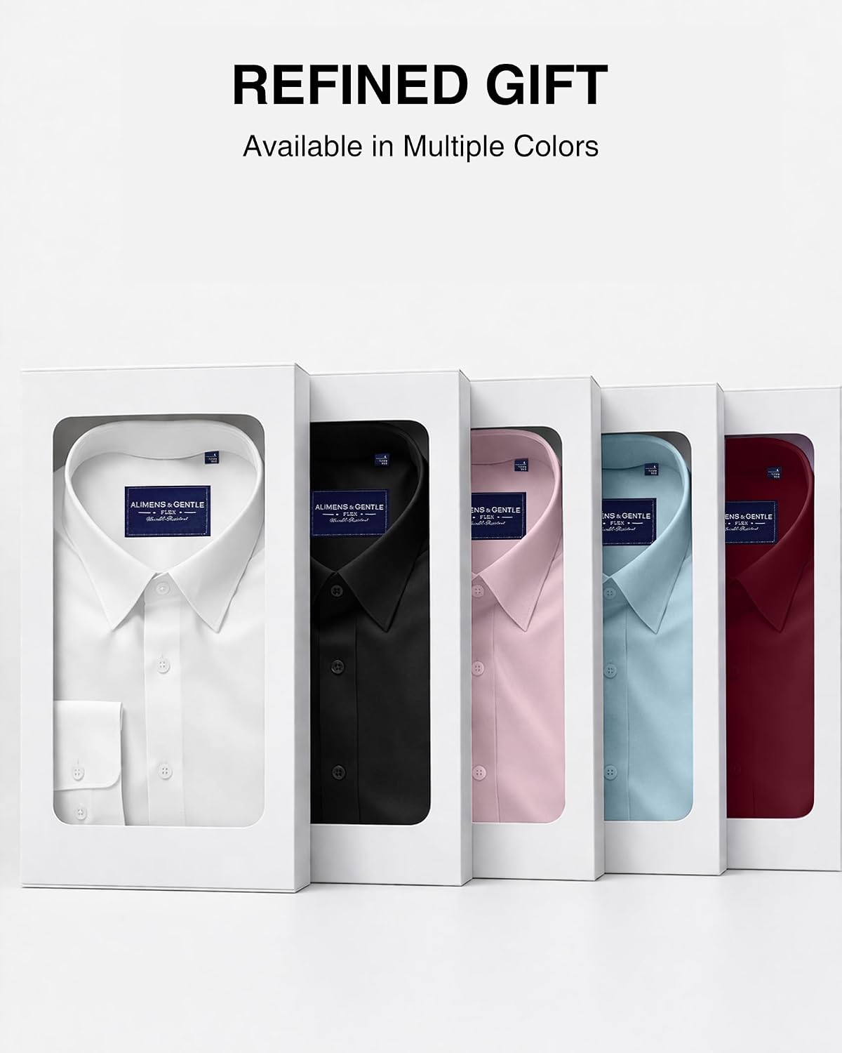 Men's Cotton Dress Shirt Long Sleeve Wrinkle Free Button Down Shirts White