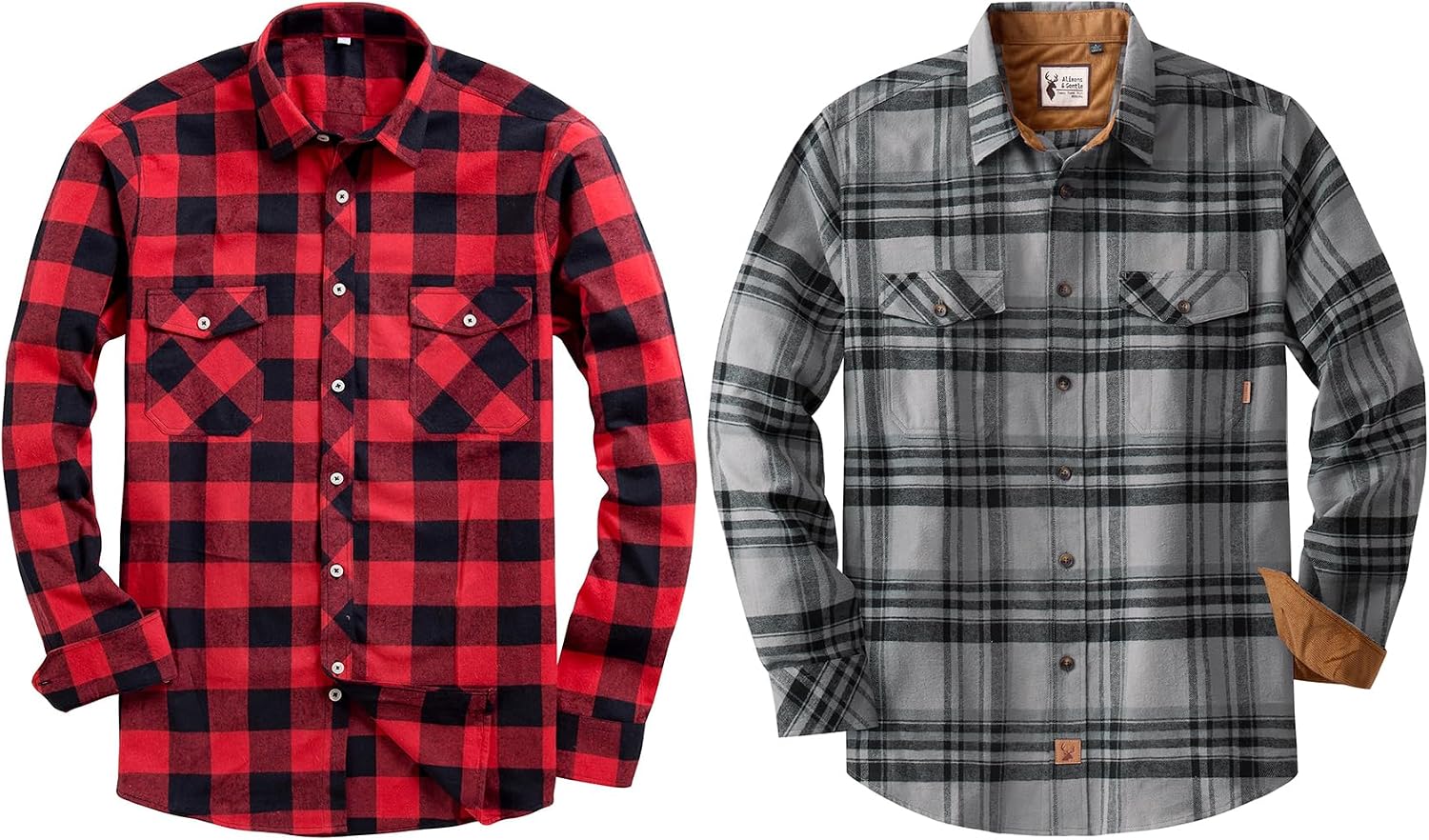 Alimens Gentle Flannel Button Down Shirt 2 Pieces